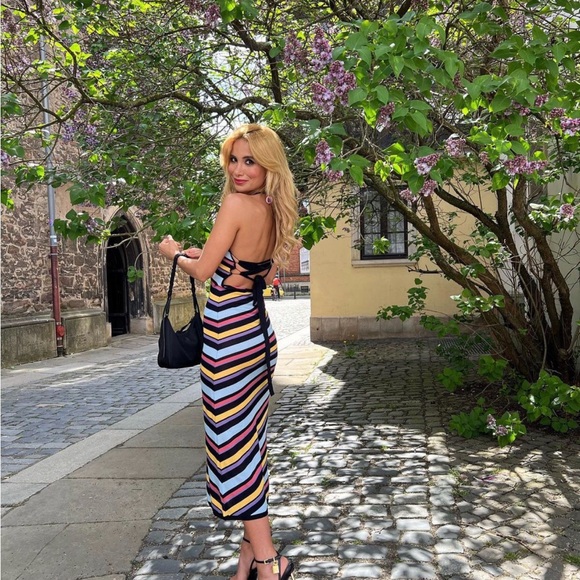 NWT ZARA STRIPED KNIT DRESS - Picture 4 of 11